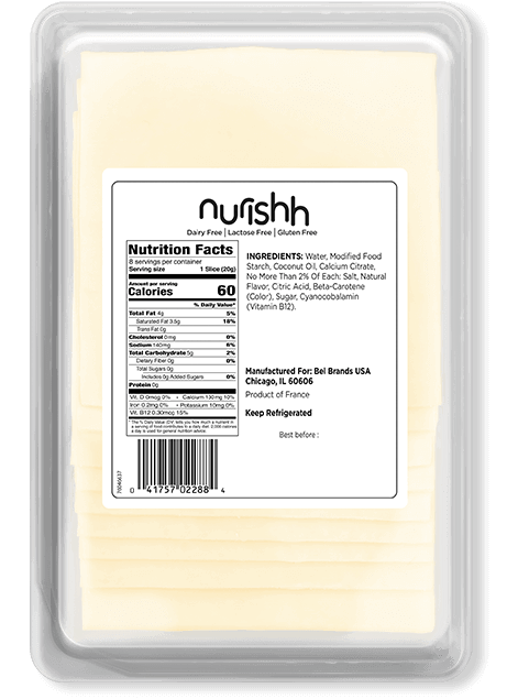 Nurishh Vegan Provolone Ingredients